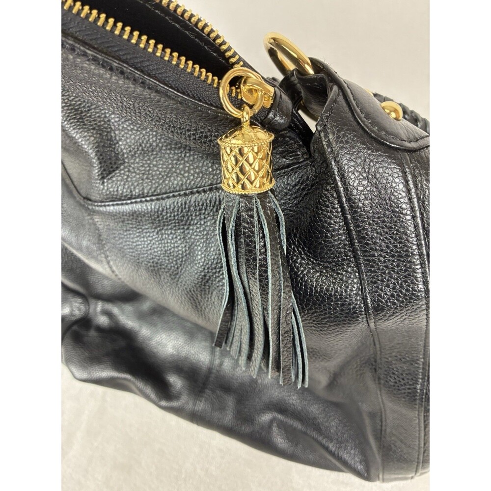 Onna Ehrlich Rachel Hobo Bag Black Pebble Leather Tassle Designer Dust Bag - Picture 9 of 13